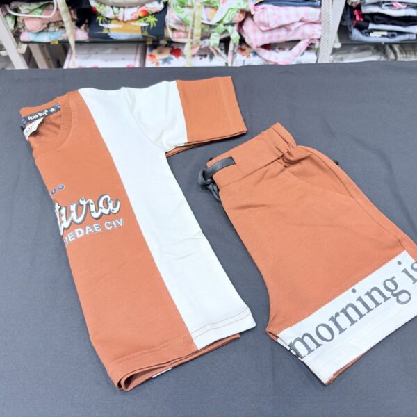 Boys Funky Print T-Shirt & Matching Shorts Set | Party Wear