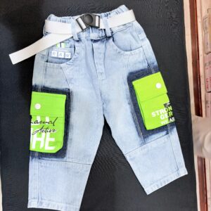 IMG_2498 Boys Jogger-Style Jeans | Neon Green Utility Detail