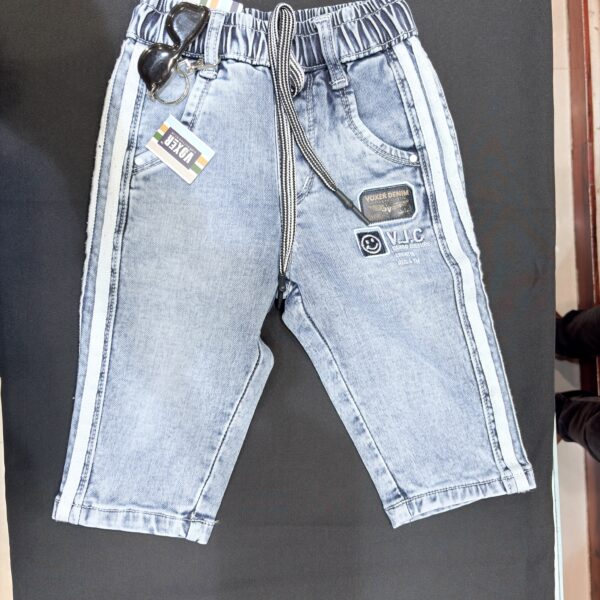 Boys Side-Stripe Fashion Jeans | Trendy White Detail